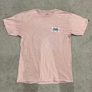 Vans classic fit medium 100% cotton short sleeve tee pink.